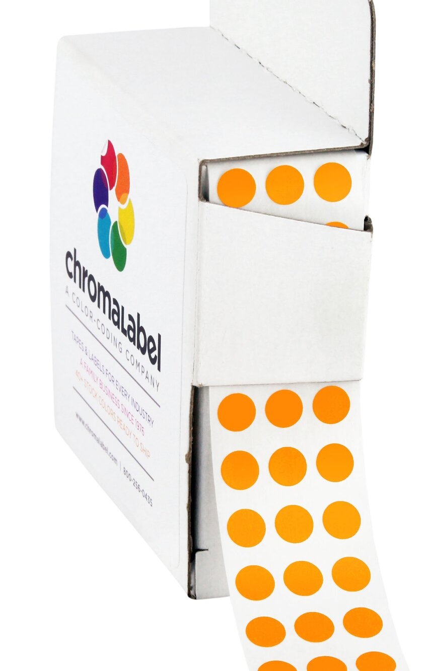 8334 1/4 Inch Circle Sticker Labels, Easy to Write on Colored Dot Stickers